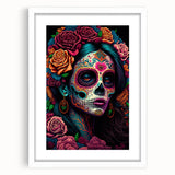 Colorful Catrina Portrait – Day of the Dead Wall Art