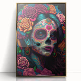 Colorful Catrina Portrait – Day of the Dead Wall Art