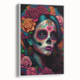 Colorful Catrina Portrait – Day of the Dead Wall Art