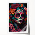 Colorful Catrina Portrait – Day of the Dead Wall Art