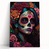 Colorful Catrina Portrait – Day of the Dead Wall Art
