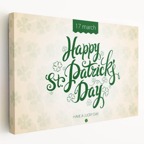 Happy St. Patrick’s Day - Irish Shamrock Wall Art