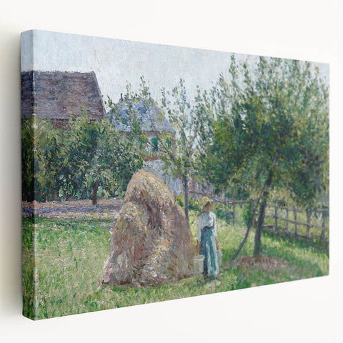 Apple Trees in Éragny, Sunny Morning - Idyllic Landscape by Camille Pissarro