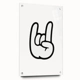 Rock On Hand - Boys Room Wall Art Kids Bedroom Decor
