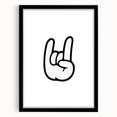 Rock On Hand - Boys Room Wall Art Kids Bedroom Decor