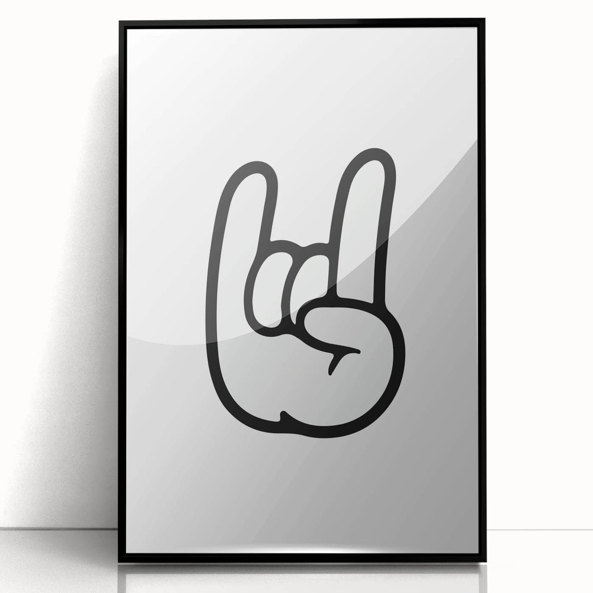 Rock On Hand - Boys Room Wall Art Kids Bedroom Decor