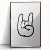 Rock On Hand - Boys Room Wall Art Kids Bedroom Decor