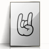 Rock On Hand - Boys Room Wall Art Kids Bedroom Decor