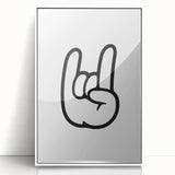 Rock On Hand - Boys Room Wall Art Kids Bedroom Decor
