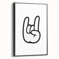Rock On Hand - Boys Room Wall Art Kids Bedroom Decor