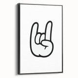 Rock On Hand - Boys Room Wall Art Kids Bedroom Decor