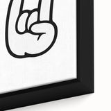 Rock On Hand - Boys Room Wall Art Kids Bedroom Decor