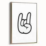 Rock On Hand - Boys Room Wall Art Kids Bedroom Decor