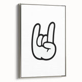 Rock On Hand - Boys Room Wall Art Kids Bedroom Decor