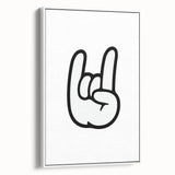 Rock On Hand - Boys Room Wall Art Kids Bedroom Decor