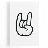 Rock On Hand - Boys Room Wall Art Kids Bedroom Decor