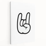 Rock On Hand - Boys Room Wall Art Kids Bedroom Decor