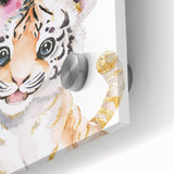 Floral Baby Tiger Girls Room Wall Art – Nursery Print
