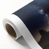 Desert landscape rolled canvas art showcasing vibrant hues of orange and yellow with intricate details of sand dunes, ideal for enhancing modern home decor.