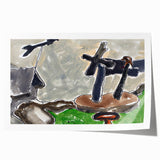 Modern Abstract Landscape - Art Print of Weather Vane by Arthur Dove