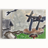 Modern Abstract Landscape - Art Print of Weather Vane by Arthur Dove