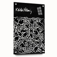 Black and White Pop Art Wall Art - Iconic Line Art Canvas Print
