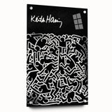 Black and White Pop Art Wall Art - Iconic Line Art Canvas Print