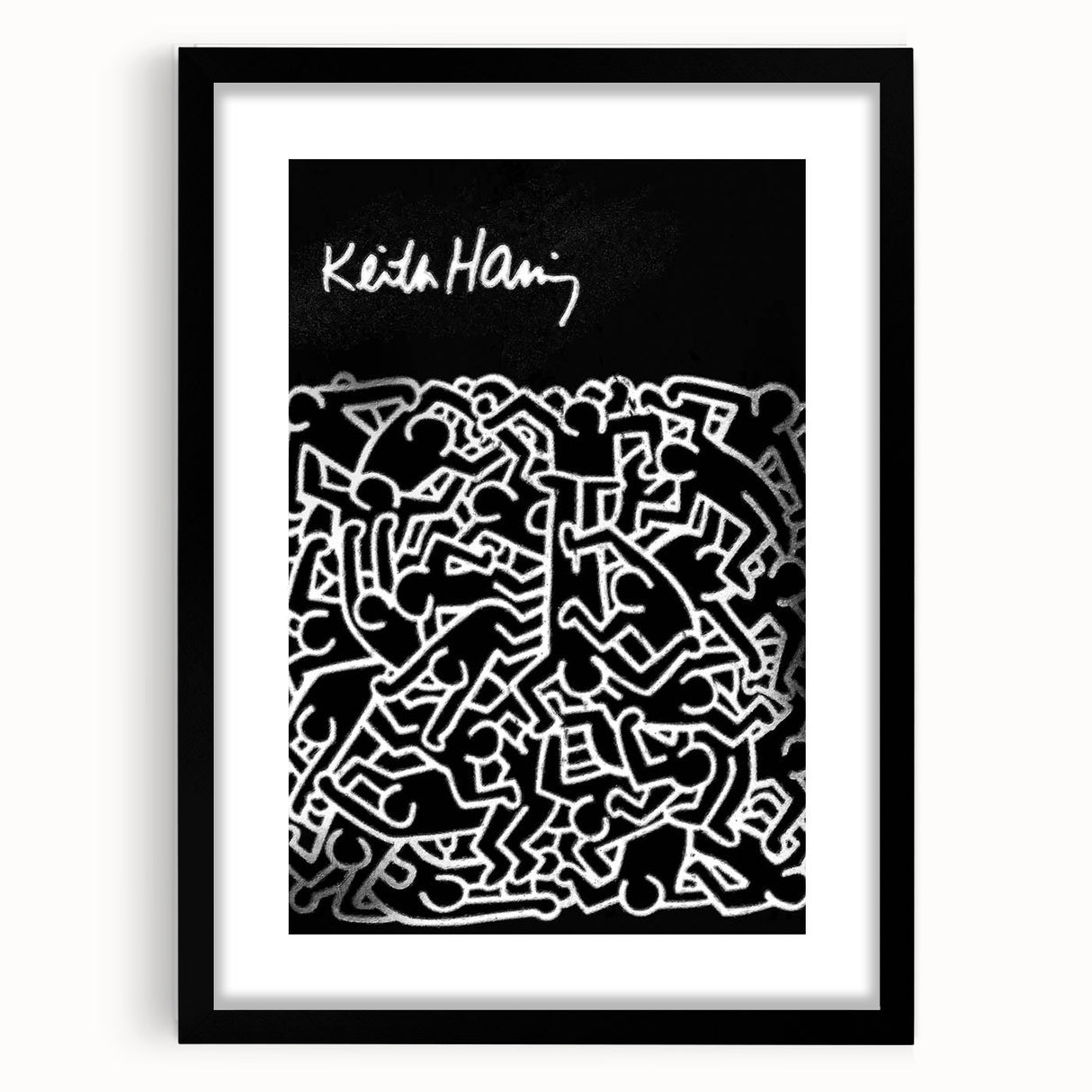 Black and White Pop Art Wall Art - Iconic Line Art Canvas Print