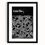 Black and White Pop Art Wall Art - Iconic Line Art Canvas Print