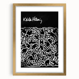 Black and White Pop Art Wall Art - Iconic Line Art Canvas Print