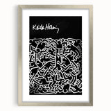 Black and White Pop Art Wall Art - Iconic Line Art Canvas Print