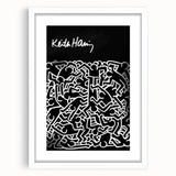 Black and White Pop Art Wall Art - Iconic Line Art Canvas Print