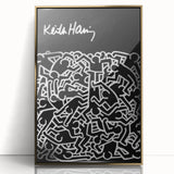 Black and White Pop Art Wall Art - Iconic Line Art Canvas Print