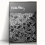 Black and White Pop Art Wall Art - Iconic Line Art Canvas Print