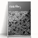 Black and White Pop Art Wall Art - Iconic Line Art Canvas Print