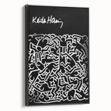 Black and White Pop Art Wall Art - Iconic Line Art Canvas Print