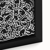 Black and White Pop Art Wall Art - Iconic Line Art Canvas Print