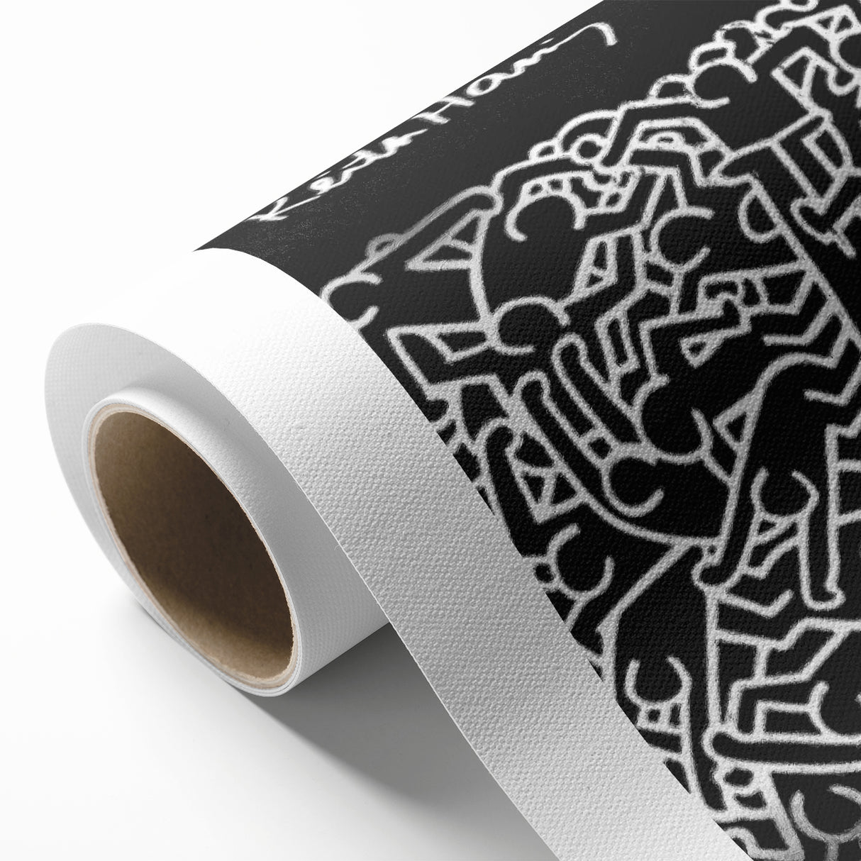Black and White Pop Art Wall Art - Iconic Line Art Canvas Print