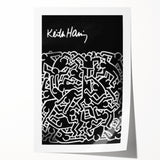 Black and White Pop Art Wall Art - Iconic Line Art Canvas Print