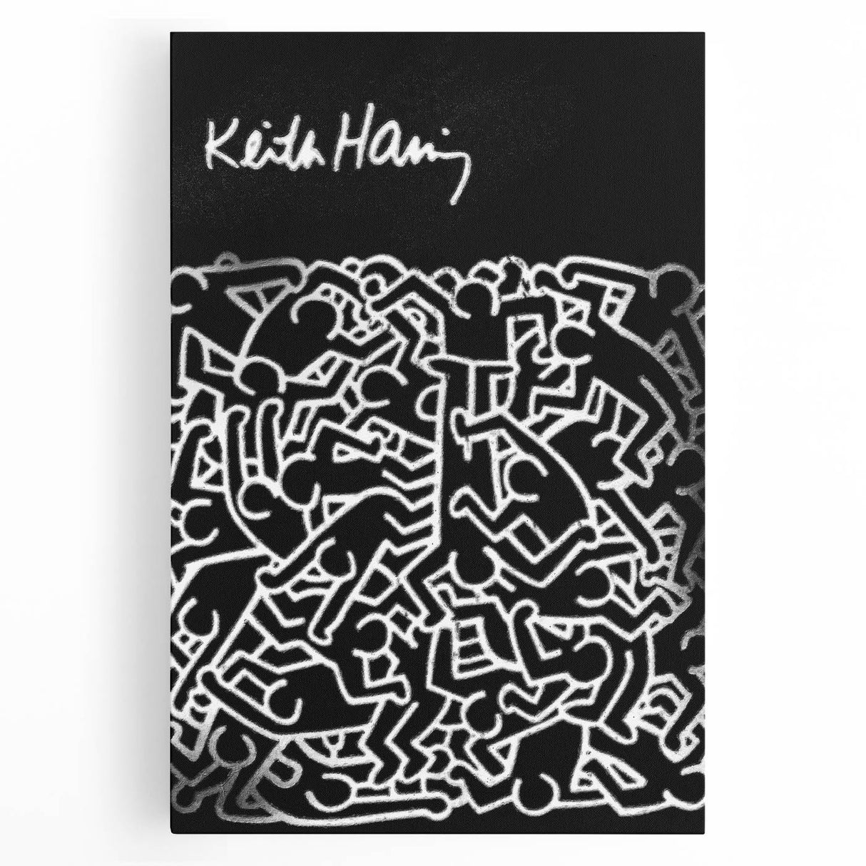 Black and White Pop Art Wall Art - Iconic Line Art Canvas Print