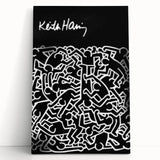 Black and White Pop Art Wall Art - Iconic Line Art Canvas Print