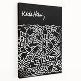 Black and White Pop Art Wall Art - Iconic Line Art Canvas Print