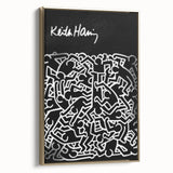 Black and White Pop Art Wall Art - Iconic Line Art Canvas Print