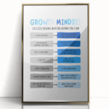 Growth Mindset Typography Art – Motivational Educational Print