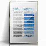 Growth Mindset Typography Art – Motivational Educational Print