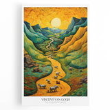 Impressionist-style kitchen art depicting a monochrome floral scene on large stretched canvas.