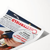 Vintage Chesterfield Cigarettes Ad Poster | Retro Flight Attendant Art