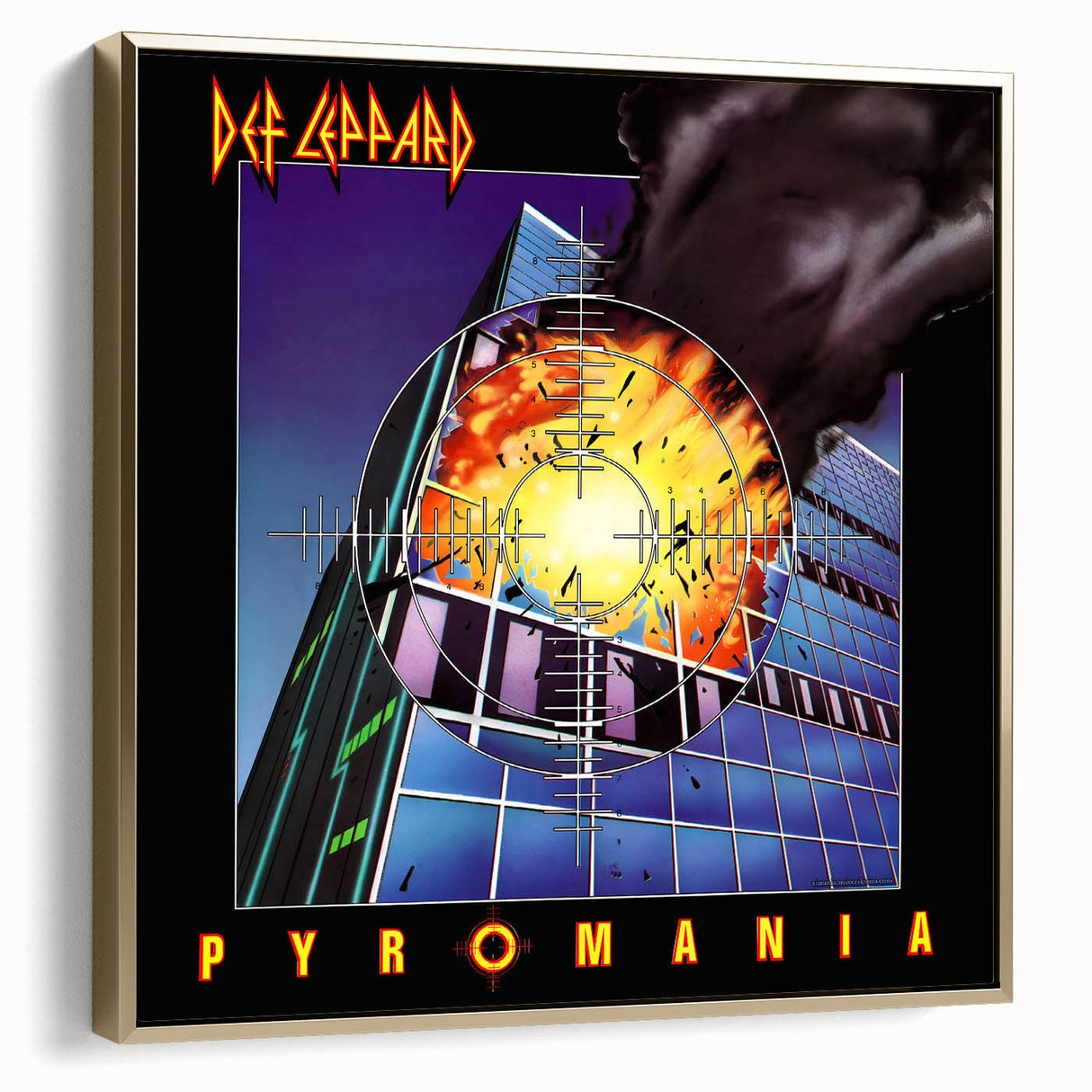 Retro Wall Art – Def Leppard Pyromania Album Canvas Print