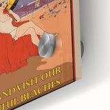 Ostend Belgium Retro Travel Poster | Vintage Beach & Umbrella Art