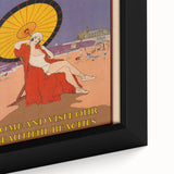 Ostend Belgium Retro Travel Poster | Vintage Beach & Umbrella Art